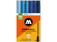 MOLOTOW ONE4ALL MARKERSET 127HS 2MM BLUE 6X
