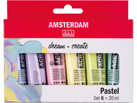 AMSTERDAM STANDARD SERIES ACRYLFARBEN SET 6 X 20ML PASTEL