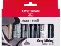 AMSTERDAM STANDARD SERIES ACRYLFARBEN SET 6 X 20ML GRAUTÖNE