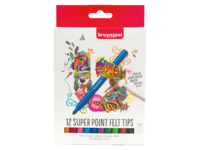 BRUYNZEEL TEENS SUPERPOINT VILTSTIFTEN 12X OP=OP