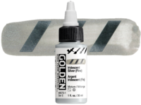 GOLDEN HIGH FLOW ACRYL 30ML S5  IRIDESCENT SILVER (FINE)