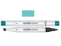 STYLEFILE BRUSH MARKER 606 TURQUOISE GREEN LIGHT OP=OP