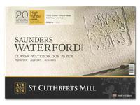 SAUNDERS WATERFORD RAU AQUARELLPAPIER 31X21CM 300GRAMM 20 BLATT BLOCK