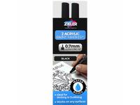 ZIELER PAINT MARKER SET 0,7MM SPITZE SCHWARZ 2 STÜCK