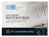 SAUNDERS WATERFORD MITTELRAU AQUARELLPAPIER 41X31CM 300GRAMM 20 BLATT BLOCK