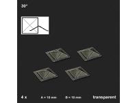 DAKKOEPEL TRANSPARANT PIRAMIDE 10,0MM 4STUKS 18.02100.4