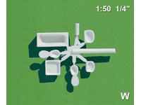 1:50 SANITÄRSET WEISS 5-TEILIG 55.70061.1