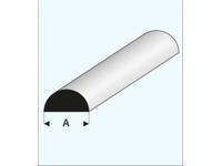 PROFIL HALBRUND MASSIV WEISS (A=)3,5MM 1METER 401-57