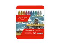 CARAN D'ACHE NEOCOLOR I WAX-OIL PASTELLE 10STÜCK METALLIK