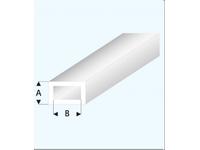 PROFIEL GLASHELDER BUIS WIT (A=)3,0X6,0MM 33CM 439-55/3