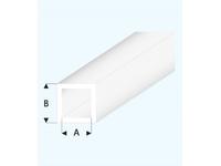 PROFIL VIERKANTROHR GLASKLAR TRANSPARENT (A=)4,0X5,0MM 33CM 430-57/3
