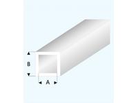 PROFIEL GLASHELDER BUIS WIT (A=)2,0X3,0MM 33CM 431-53/3