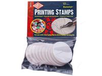 ESSDEE 10 STEMPEL PLÄTTCHEN 4,5CM 45MM SELBSTKLEBEND