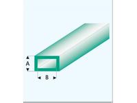 PROFIL VIERKANTROHR GLASKLAR GRÜN  (A=)2,0X4,0MM 33CM 444-53/3