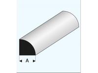 PROFIL VIERTELRUND MASSIV WEISS (A=)2,5MM 1METER 402-55