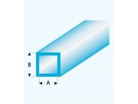 PROFIL VIERKANTROHR GLASKLAR BLAU (A=)2,0X3,0MM 33CM 437-53/3