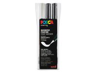 UNI POSCA MARKER SET BRUSH PCF350 3 STÜCK