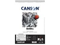 CANSON THE WALL GRAFITTIPAPIER SPIRALBLOCK A3 220GRAMM