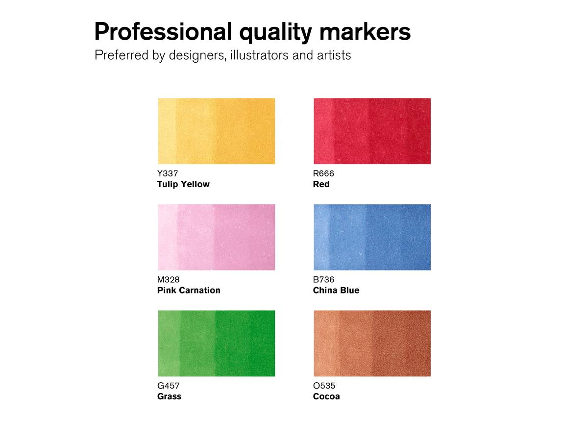 WINSOR & NEWTON PROMARKERSET MID TONES 6X 2
