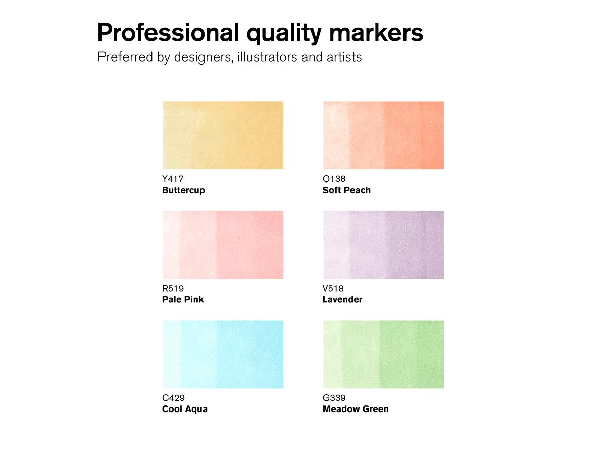 WINSOR & NEWTON PROMARKER SET PASTEL TONES 6X 2