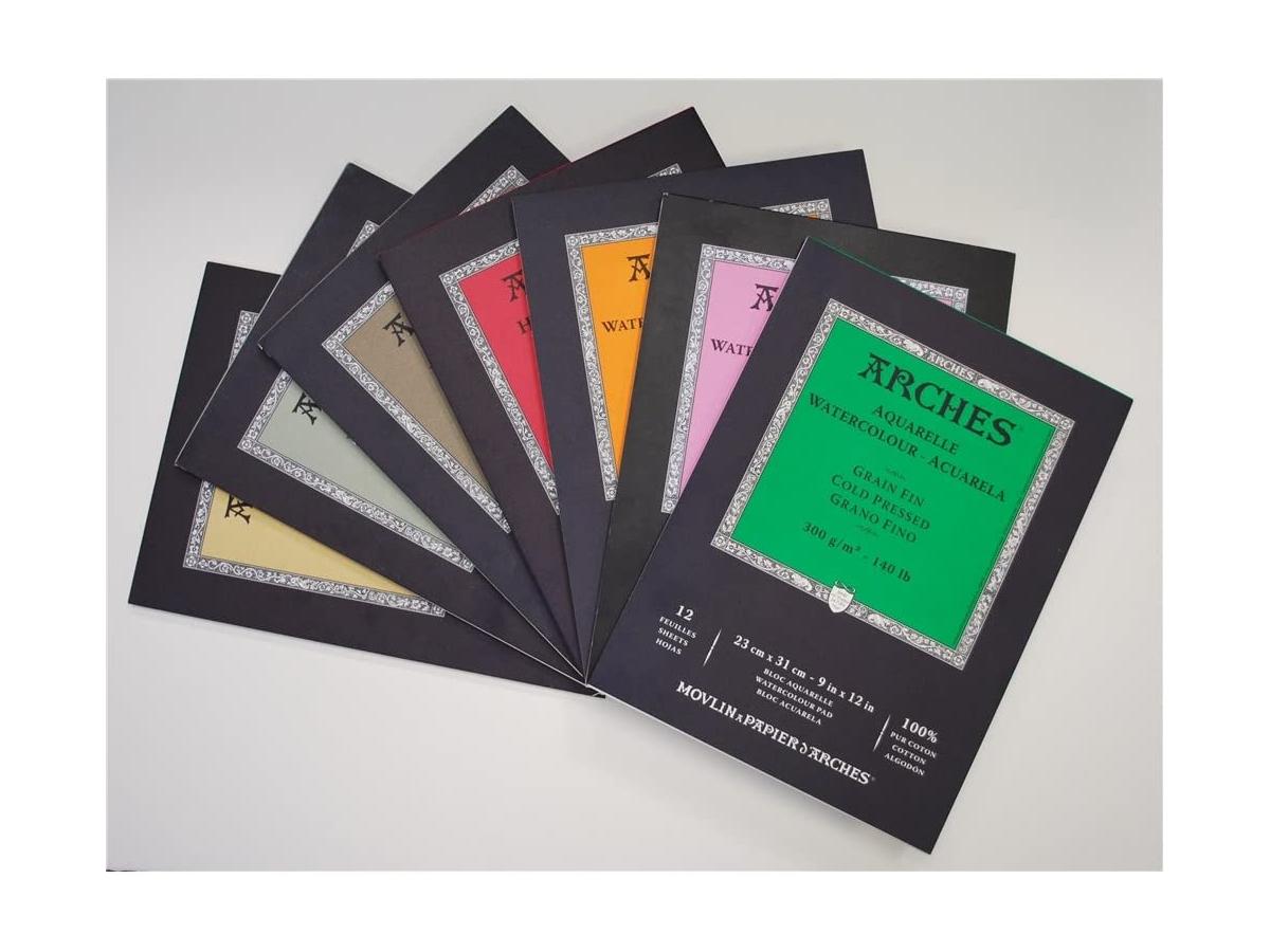 ARCHES BLOCK 300GR 23X31CM TORCHON 20BLATT 4 SEITIG VERLEIMT 4