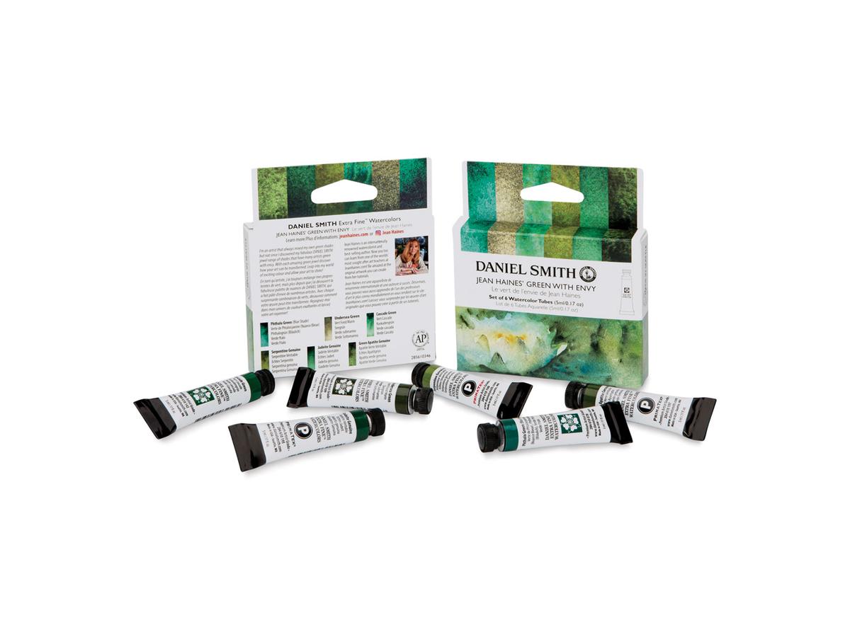 DANIEL SMITH WATERCOLOUR SET JEAN HAINES' GREEN WITH ENVY 6X5ML 2