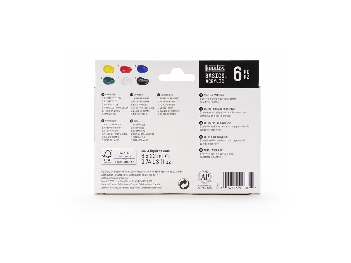 LIQUITEX BASICS ACRYLFARBEN SET  6X22ML 5