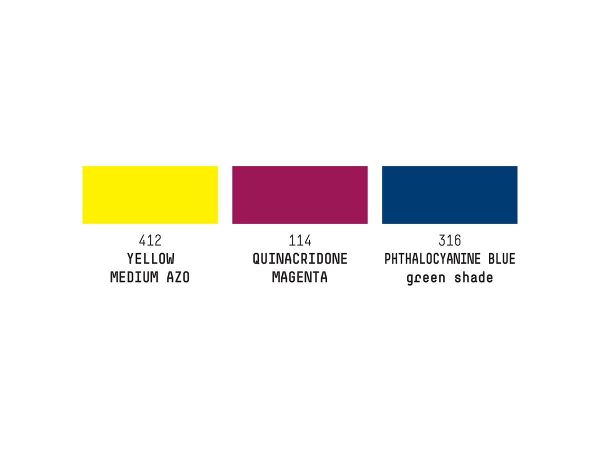 LIQUITEX ARTIST ACRYLIC INK SET POURING PRIMARY COLORS 3X30ML 2