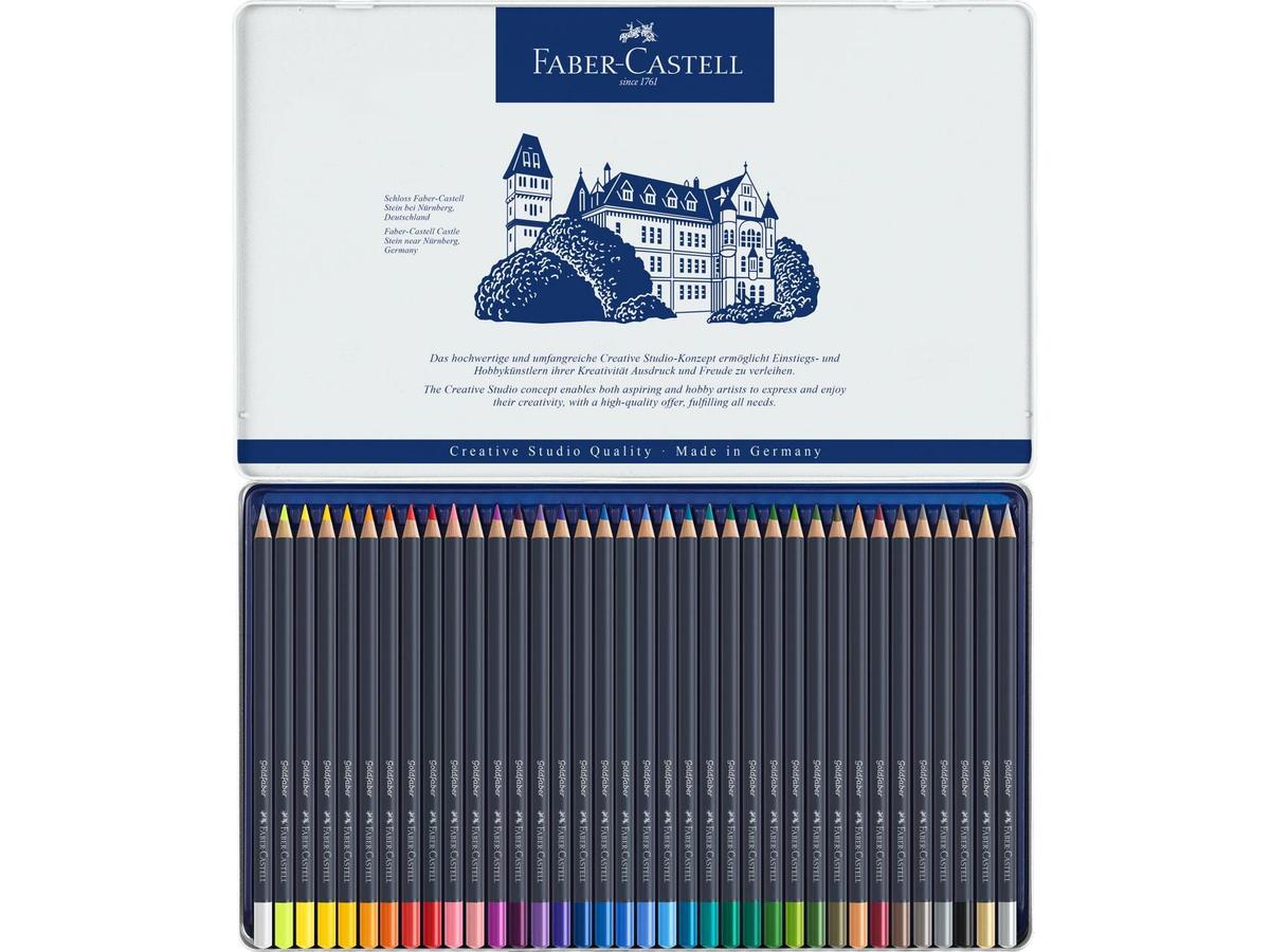 FABER CASTELL GOLDFABER FARBSTIFTE 36ER SET METALLETUI FC-114736 2