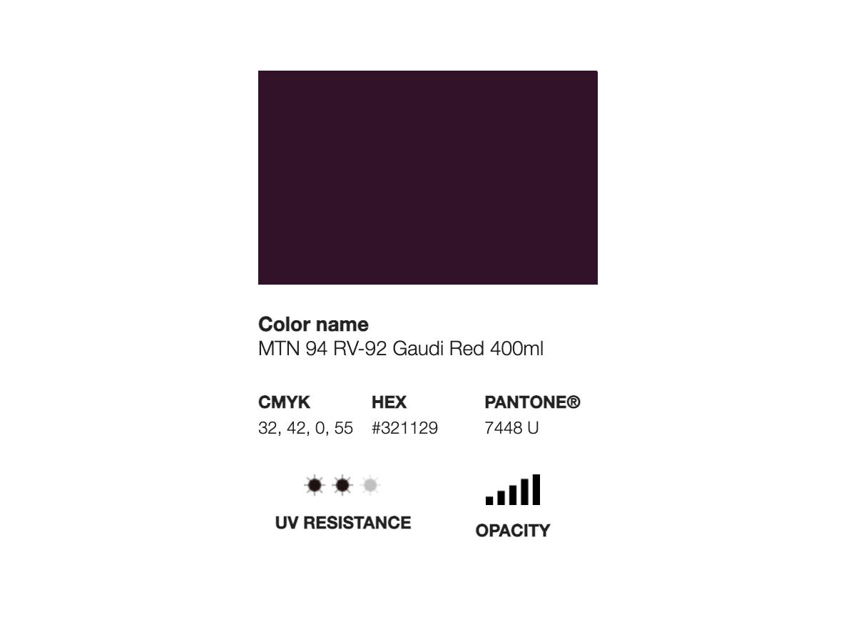MONTANA 94 400ML RV-92 GAUDI RED 2