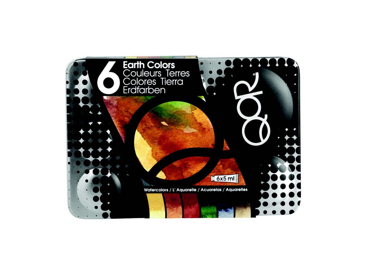 GOLDEN QOR AQUARELLFARBE  6 X 5 ML EINFÜHRUNGS SET ERDFARBEN 2