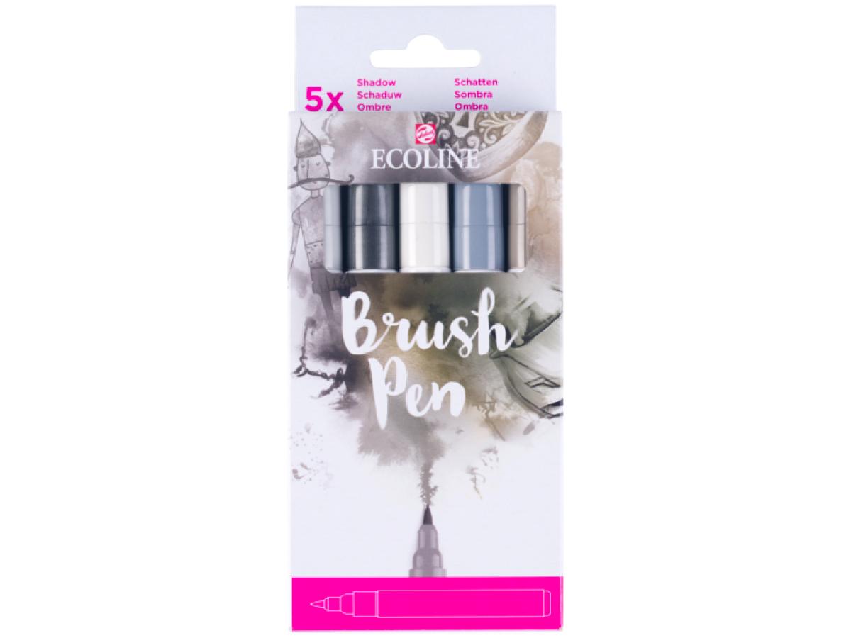 TALENS ECOLINE BRUSH PEN SET 5 GRIJS 4