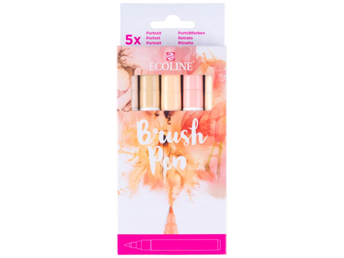 TALENS ECOLINE BRUSH PEN SET 5 BEIGE-ROSA 4