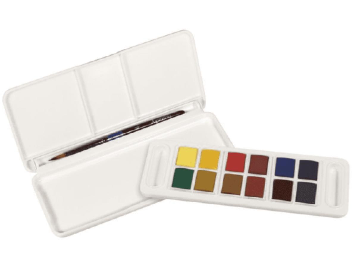 DALER ROWNEY AQUAFINE AQUARELL TRAVEL SET 12 X 1/2 NAPF 2