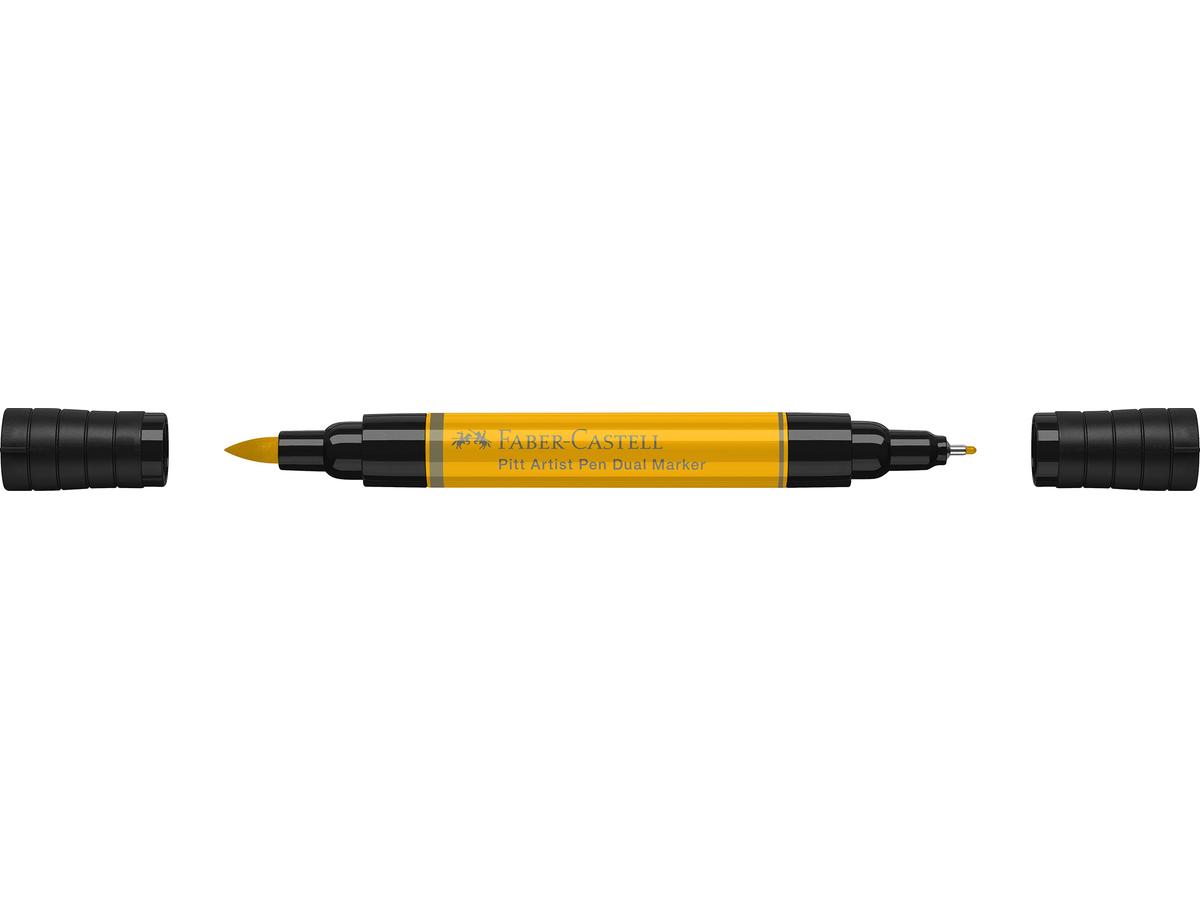 FABER-CASTELL PITT ARTIST PEN DUAL MARKER 109 CHROMGELB DUNKEL 2