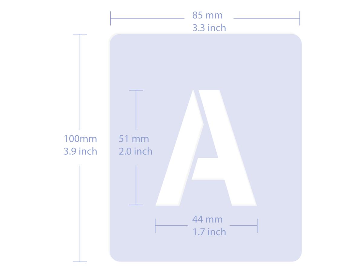 QBIX SCHABLONEN ALPHABET SET 26 STÜCK 5CM SAN SERIF 4