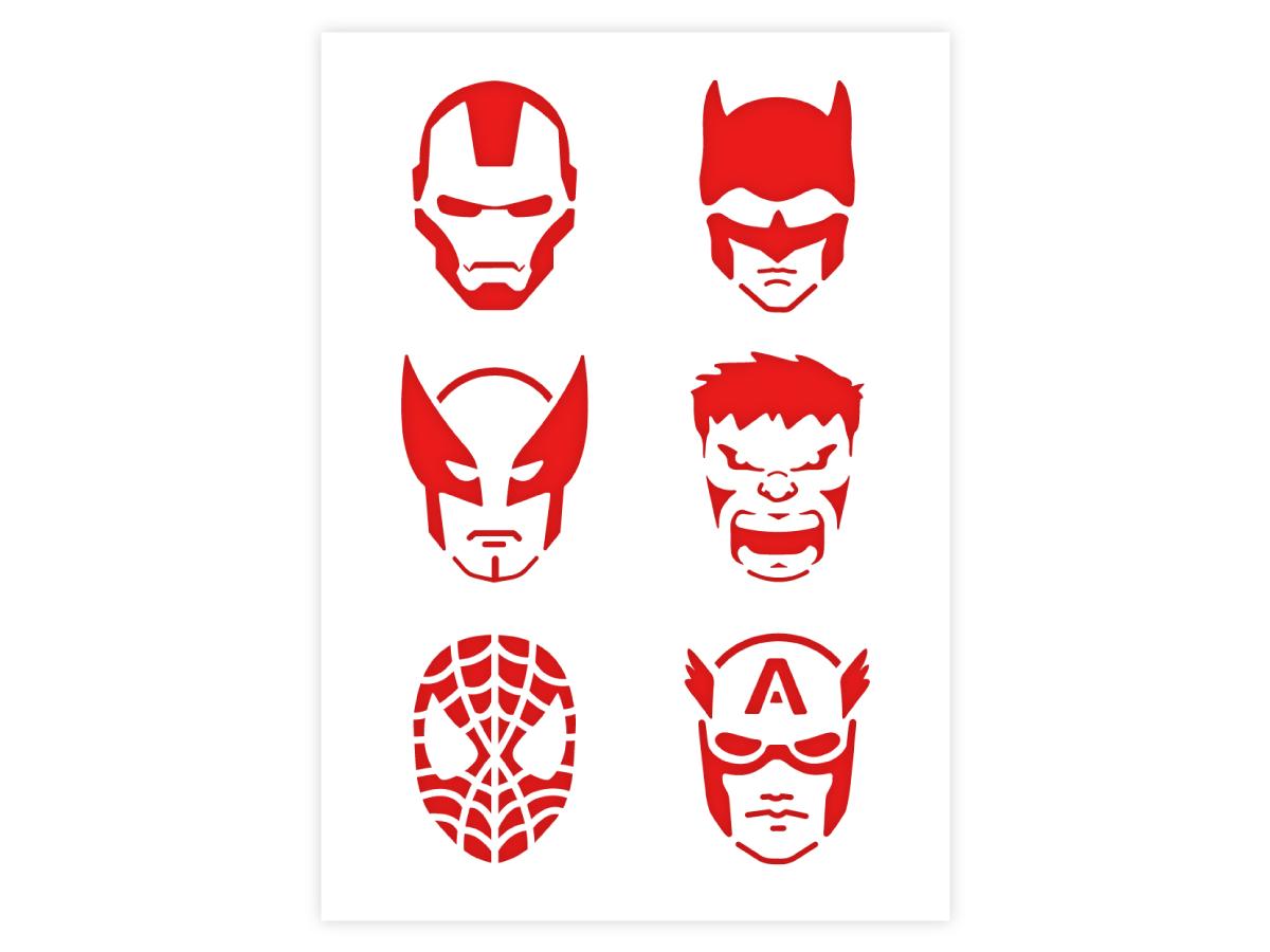 QBIX SCHABLONE ICON 2: SUPERHEROS A5 2