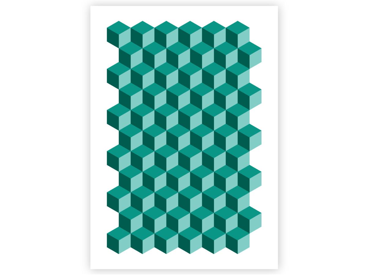 QBIX SCHABLONE 3D PATTERNS 1: CUBE A3 2
