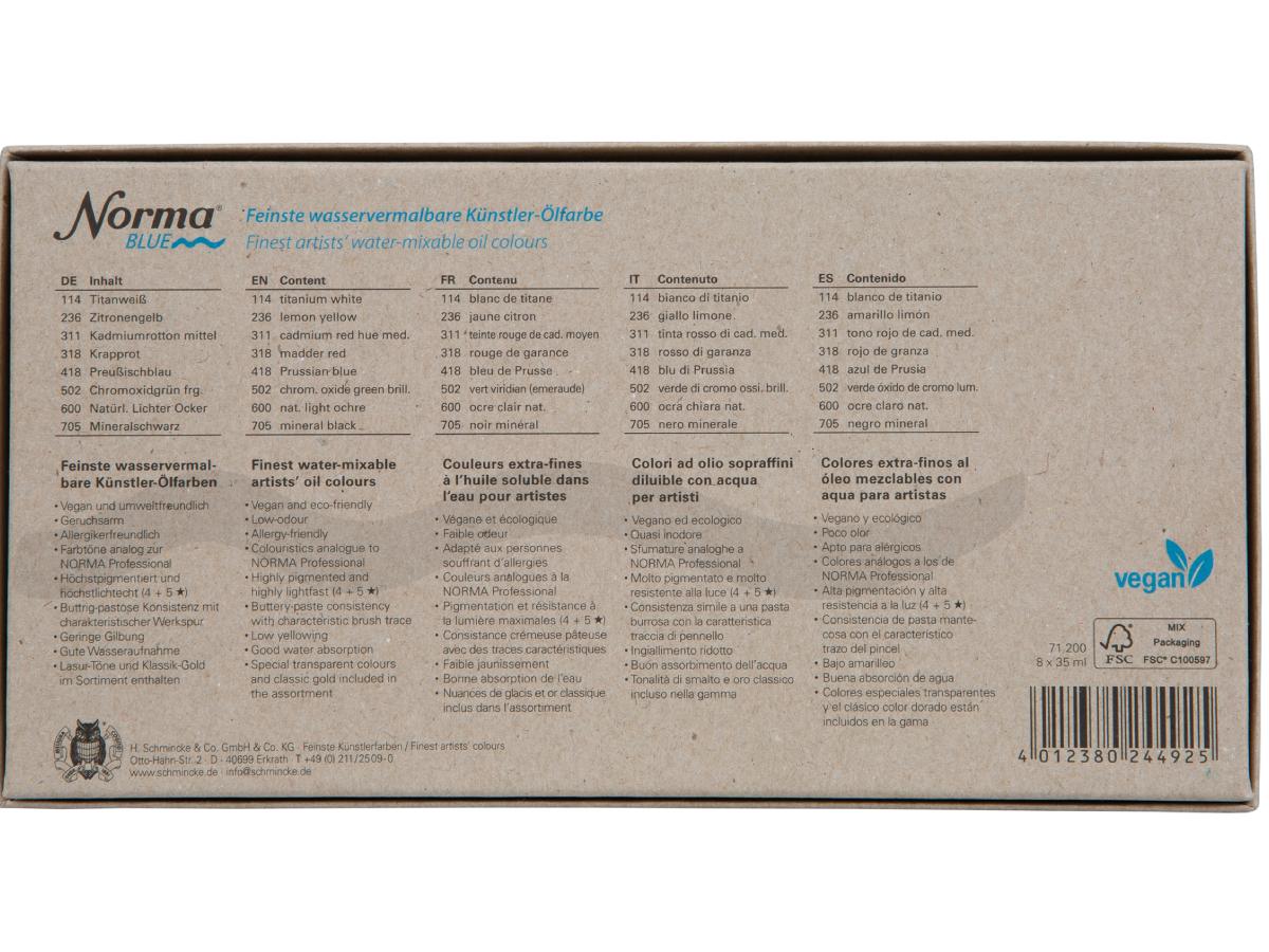SCHMINCKE NORMA BLUE SET 8X 35 ML 3