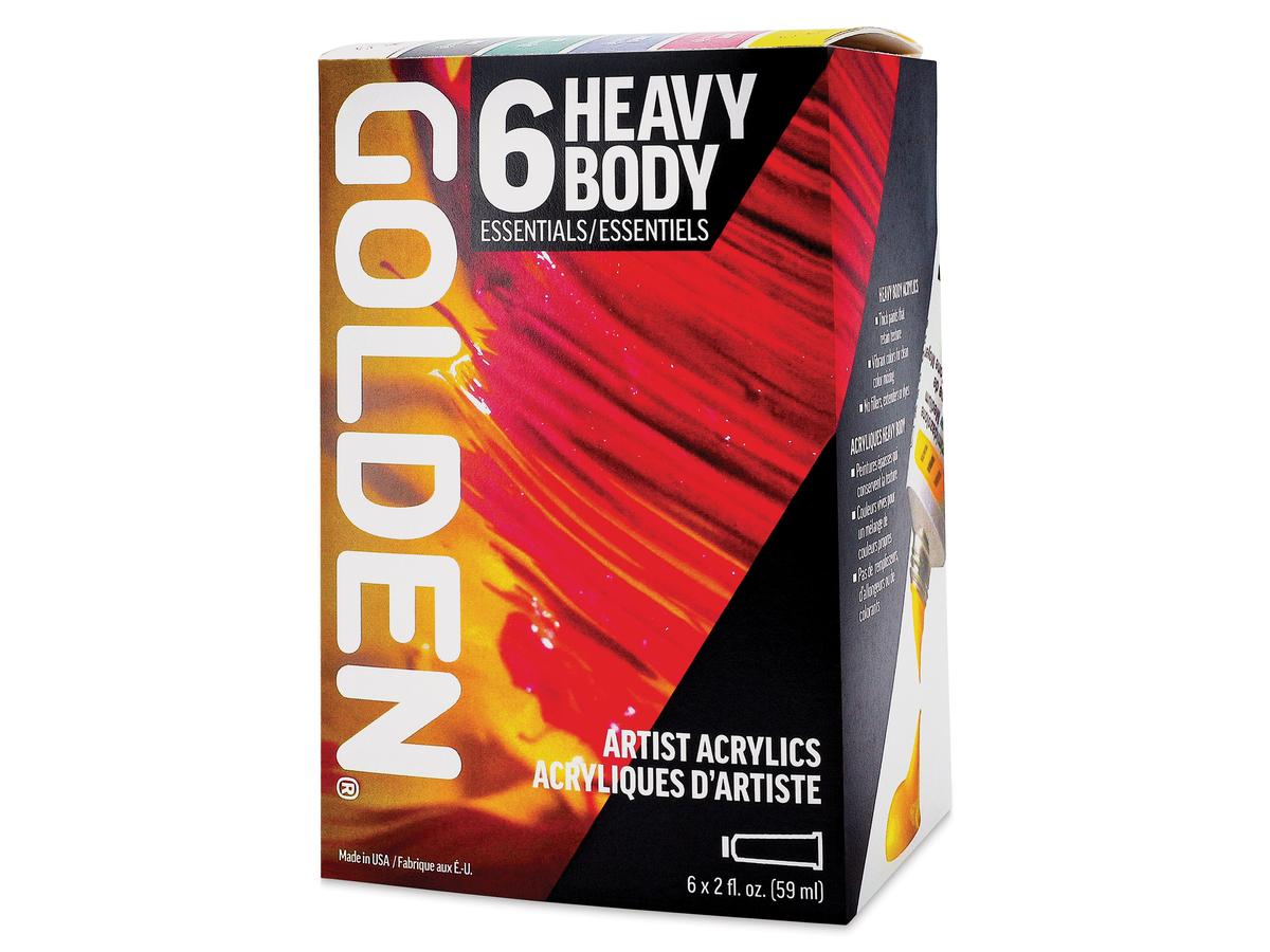 GOLDEN HEAVY BODY ACRYLFARBE ESSENTIALS SET 6 X 59ML 2