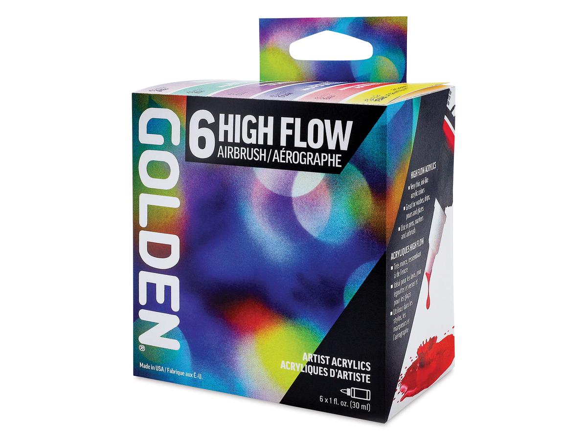 GOLDEN HIGH FLOW ACRYL AIRBRUSH SET 6X 30ML 2
