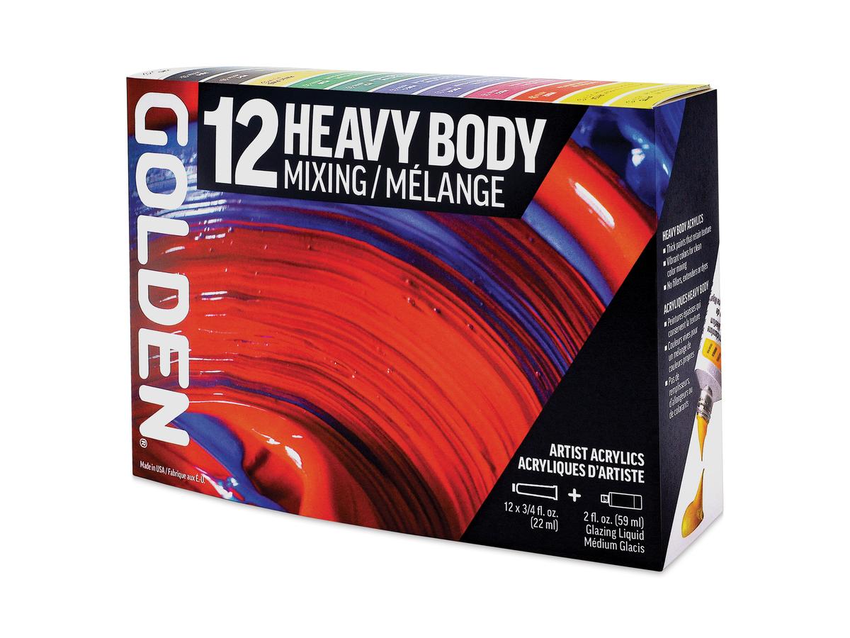 GOLDEN ACRYL HEAVY BODY MIXING SET 12X 22ML 2
