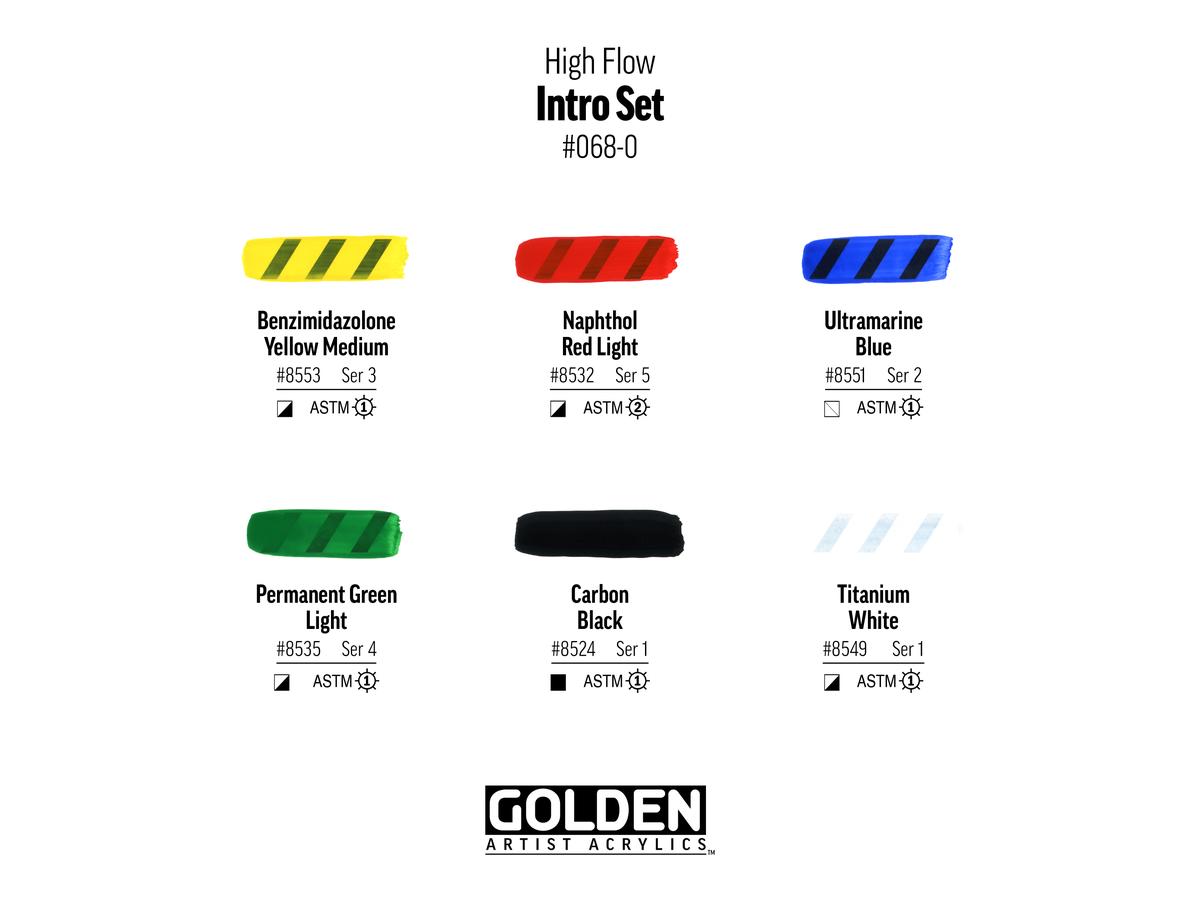 GOLDEN ACRYL HIGH FLOW INTRO SET 6X 30ML 2