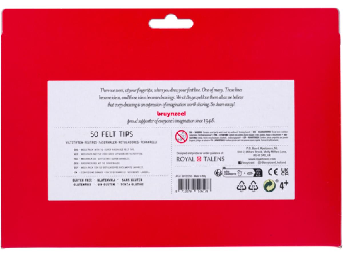 BRUYNZEEL KIDS VILTSTIFTEN ETUI 50STUKS 3