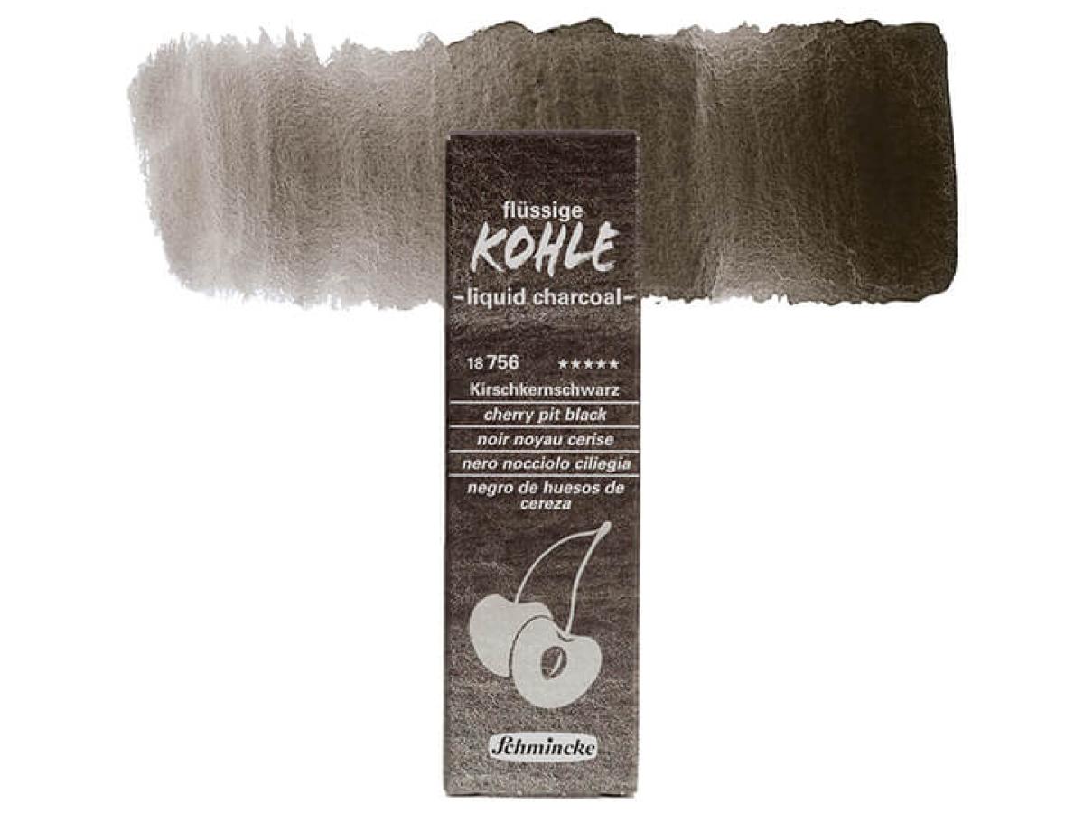 SCHMINCKE FLÜSSIGE KOHLE 15 ML KIRSCHKERNSCHWARZ 2
