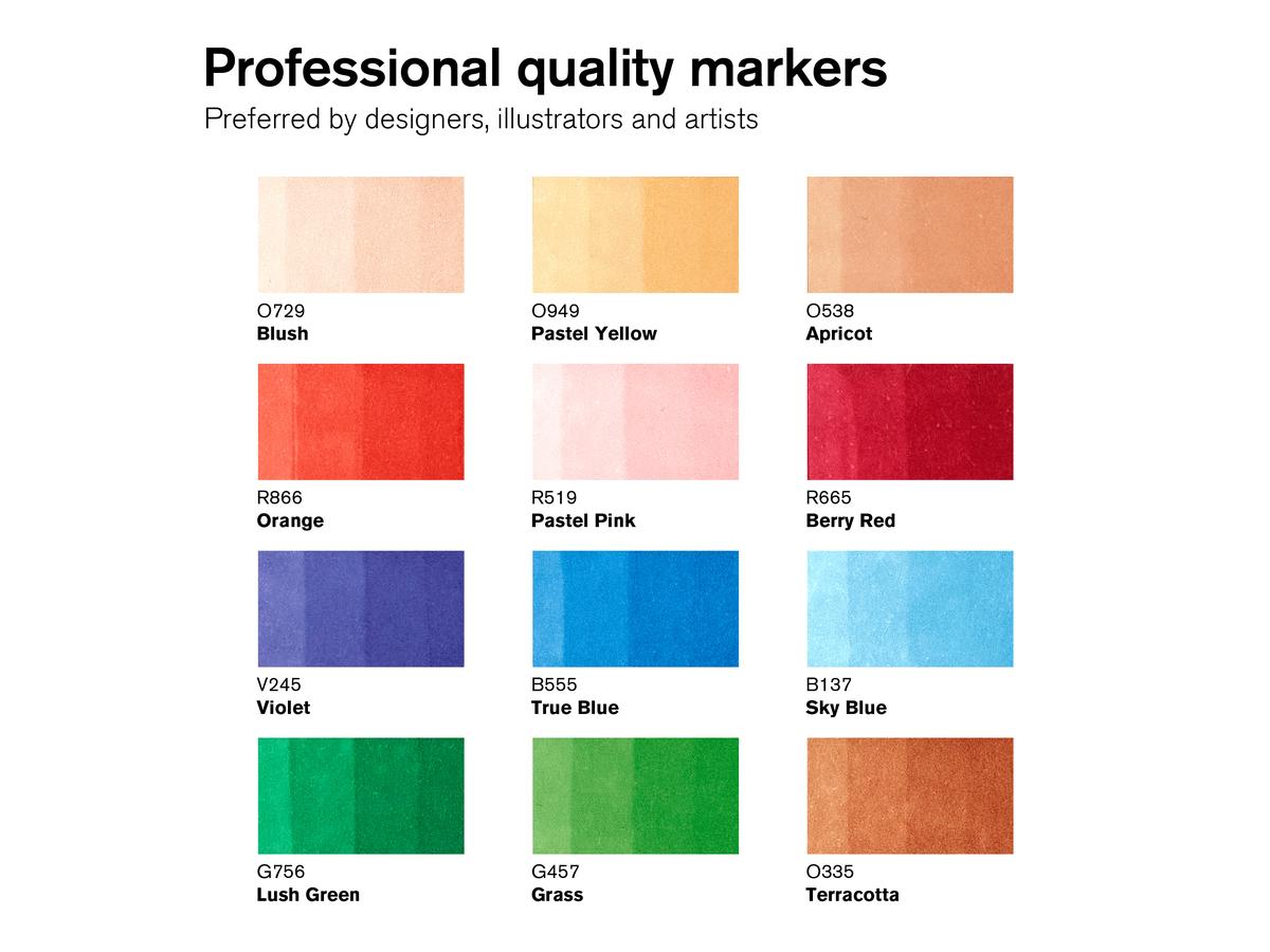 WINSOR & NEWTON PROMARKER SET MANGA 1 12X+1BLENDER 2