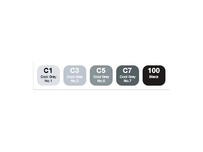 COPIC CIAO SET 5+1 (MULTILINER) GRAY TONE COLOURS SET 2