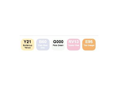 COPIC CIAO MARKERSET 5+1 MULTILINER PASTELS 2