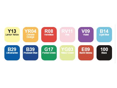 COPIC SKETCH MARKERSET 12-ER SET B 2