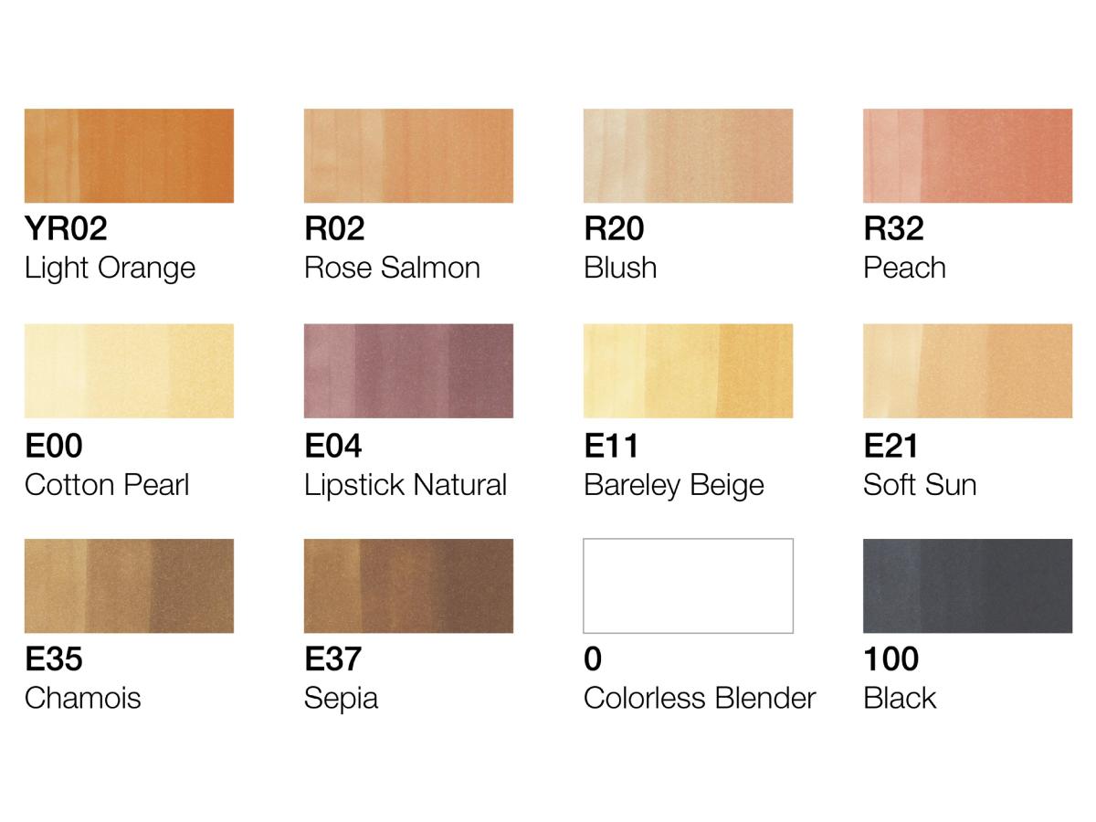 COPIC SKETCH MARKERSET 12-ER SKIN 2